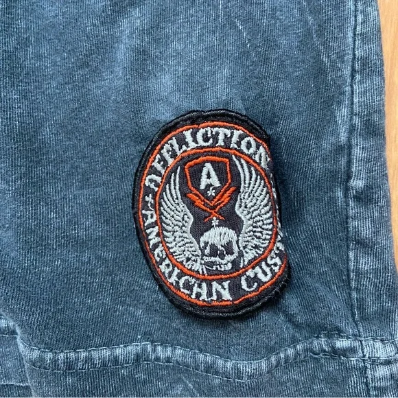 Vintage Affliction Men’s Affliction American Customs Y2K Logo T-Shirt Medium